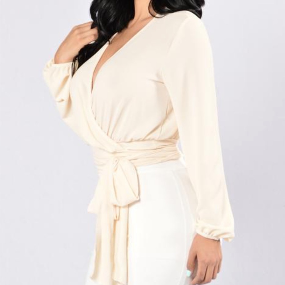Fashion Nova Little White Lies Blouse